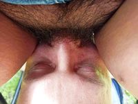 draining cunt juice from fat furry cunt