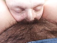 draining cunt juice from fat furry cunt