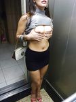 Naked In Elevator