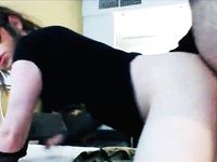 Sissy CD sucking cocks and stripping in public