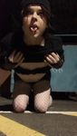 Sissy CD sucking cocks and stripping in public