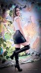 The anal slut Queen Eugenia in high boots