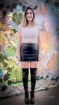 The anal slut Queen Eugenia in high boots
