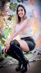 The anal slut Queen Eugenia in high boots
