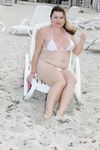 Annie Martin - Quebec Canada - Cuba Beach white bikini