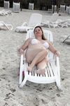 Annie Martin - Quebec Canada - Cuba Beach white bikini