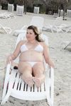 Annie Martin - Quebec Canada - Cuba Beach white bikini