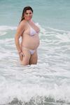 Annie Martin - Quebec Canada - Cuba Beach topless pregnant