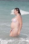 Annie Martin - Quebec Canada - Cuba Beach topless pregnant