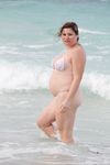 Annie Martin - Quebec Canada - Cuba Beach topless pregnant