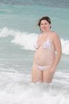 Annie Martin - Quebec Canada - Cuba Beach topless pregnant