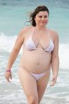 Annie Martin - Quebec Canada - Cuba Beach topless pregnant