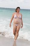 Annie Martin - Quebec Canada - Cuba Beach topless pregnant