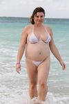 Annie Martin - Quebec Canada - Cuba Beach topless pregnant
