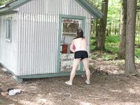 Annie Martin - Quebec Canada - Wood cabin strip exposed