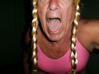 photos from the shooting of, Sissy Sharon uses a potty