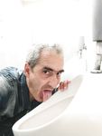 Toilet fagot loser Oleg Yakuba lick urinal.