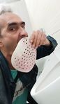 Toilet fagot loser Oleg Yakuba lick urinal.