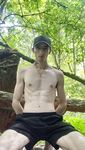 FagBoyBlake gets naked outside