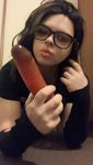 Teasing my exposed sissy fuck hole with my dildo
