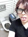 Exposed public toilet licking sissy