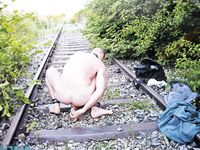 kinky Outdoor male Slave dirty anal
