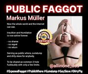 Cumwhore and bareback slut Allinone aka @allinone_dus