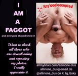 Cumwhore and bareback slut Allinone aka @allinone_dus