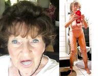 Oma schluckt Sperma