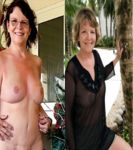 Clothed/unclothed mature women