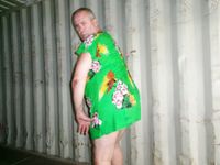 Sharon the sissy whore tries on some of her dresses