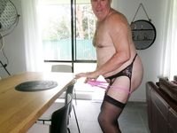 Sissy whore Sharon models some of her lingerie