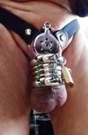 metal negative chastity with heavy rings and locks