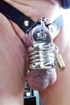 metal negative chastity with heavy rings and locks