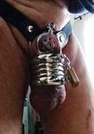 metal negative chastity with heavy rings and locks