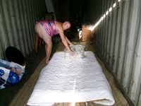 Setting up to film Sissy Sharon Does Hello Kitty