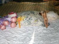 Setting up to film Sissy Sharon Does Hello Kitty