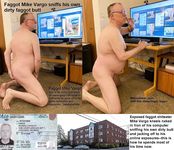 Exposed faggot  Mike Vargo sniffing his own dirty butt