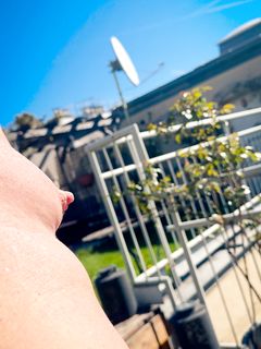 Ivo expose my ass, nipples and cock - close up - outdoor