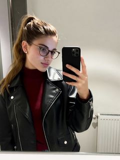  I want to be rap3d in leather jacket and leather skirt