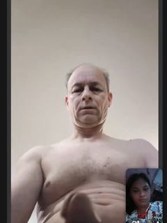 Michel dube playing with his cock while on video chat