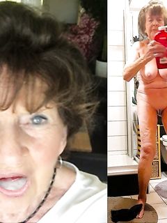 Oma schluckt Sperma