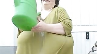 MRS. INGA with giant natural boobs part 4