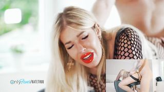 Blonde throated and creampied