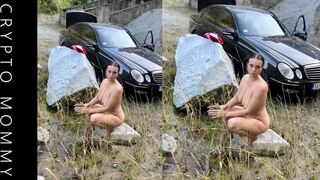 Pregnant mom first anal orgasm in car public