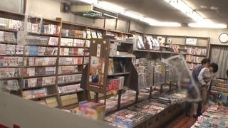 Bookstore worker fucks shy visitors