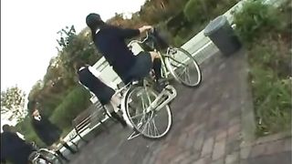 Japanese bicycle lezdom gang