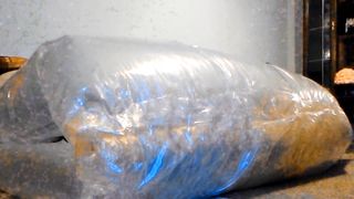 balloon girl inflates bondage sack mercilessly