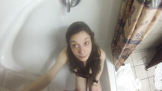 QCBitch Quebec gorgeous bitch getting peed on!