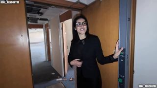 creampied milf nerd realtor anally pussy pounded by two bbc